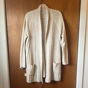 Croft & Barrow Beige Ribbed Cardigan